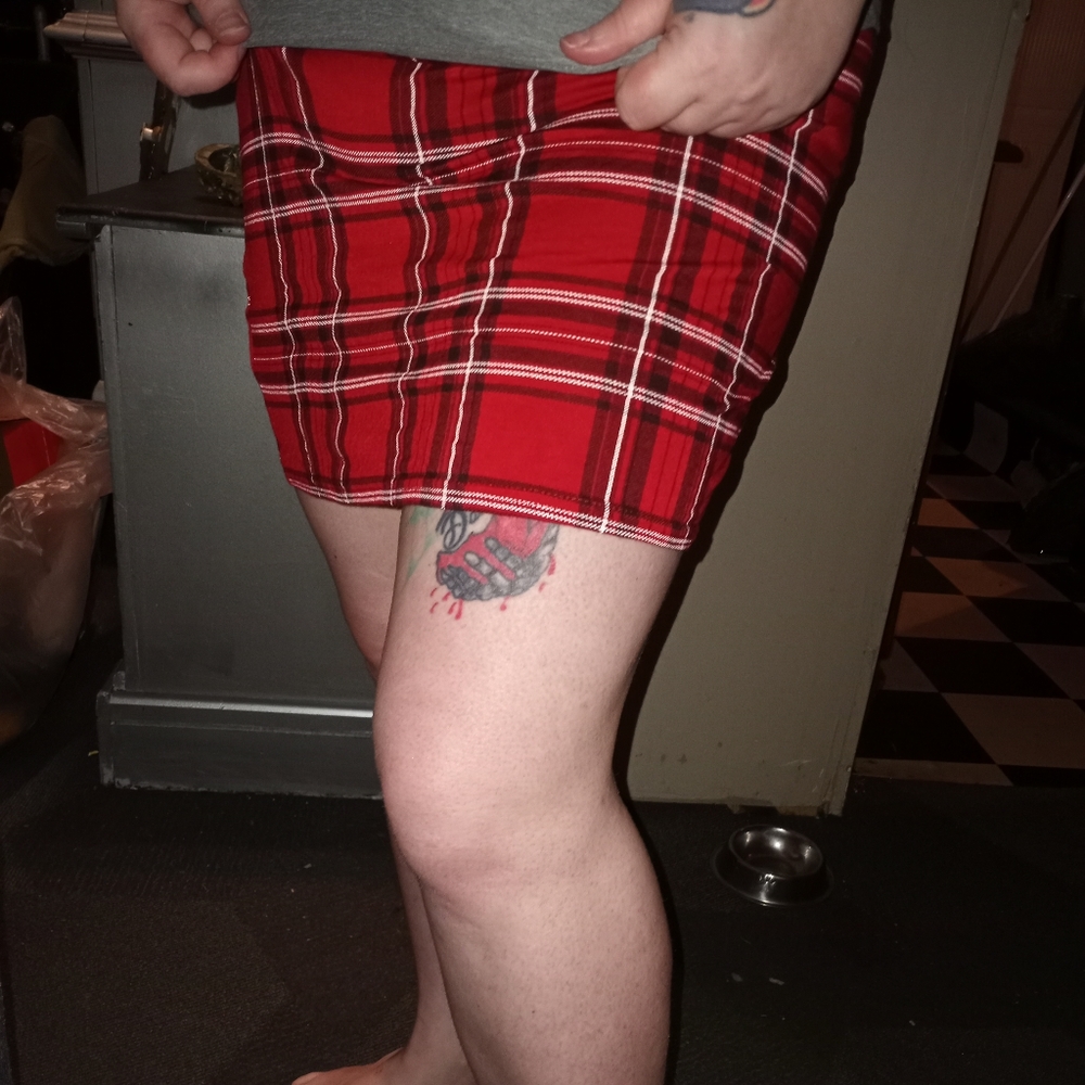 Plaid body con mini skirt sz 10